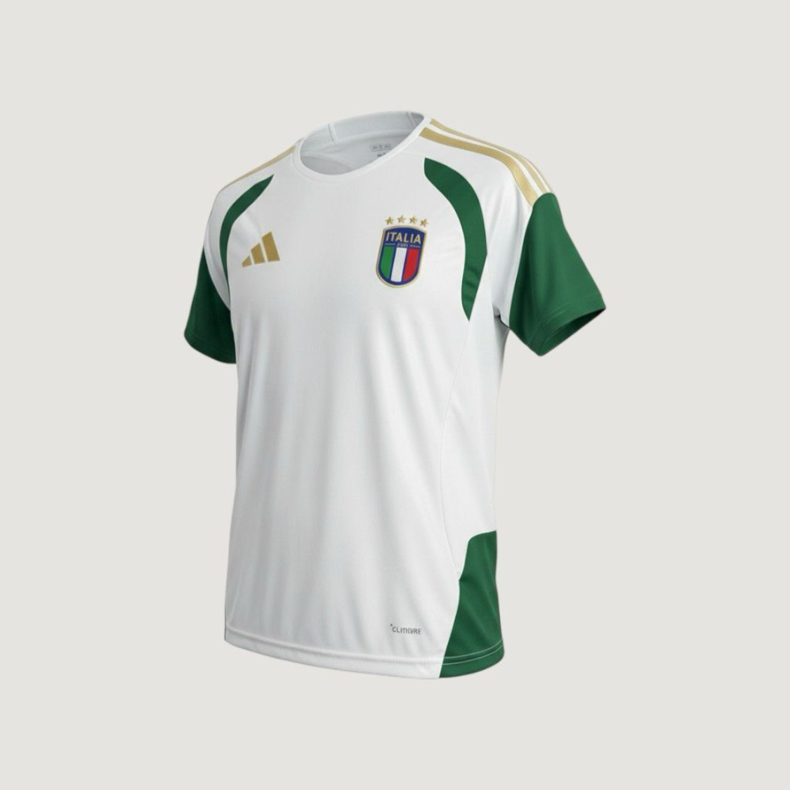 Italy – Jersey Pre-Match World Cup 2026 (Tiro) – White, Green, Gold