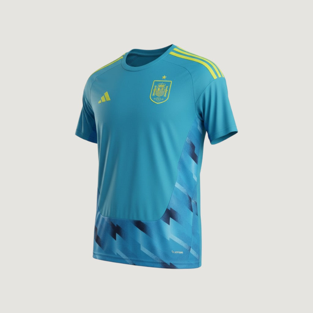 Spain – Jersey Goalkeeper World Cup 2026 – Turquoise Blue, Yellow