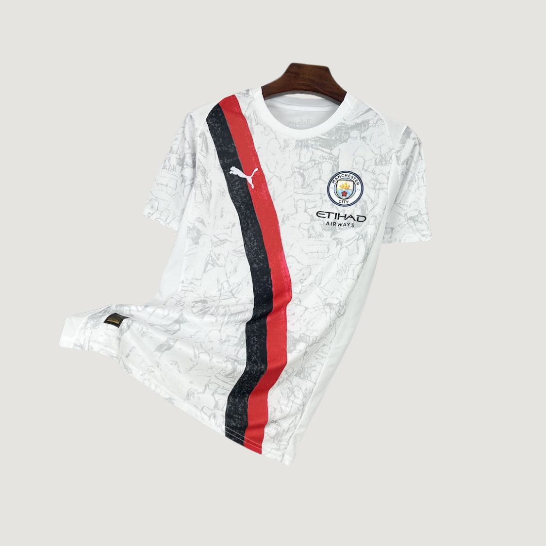 Manchester City – Jersey Edition Special 2025/26 – White, Bands Red,Black
