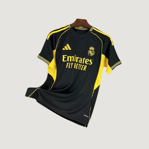 Real Madrid – Jersey Away 25/26 – Black, Yellow