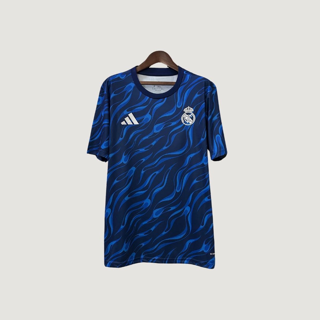 Real Madrid – Jersey Pre-Match 25/26 – Navy & Patterns Bleus