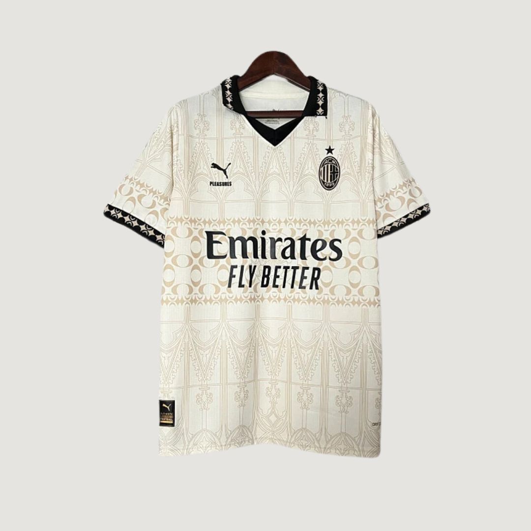 AC Milan - Maillot x PLEASURES Forth - Crème, Noir ( Fan ) - Covred