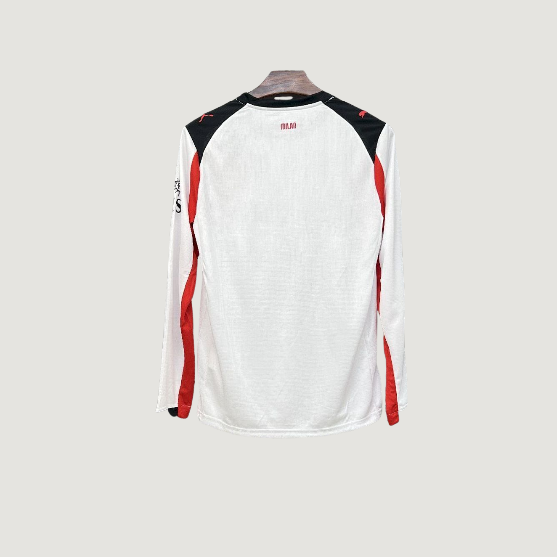 AC Milan – Maillot Extérieur Manches Longues 2025/26 – Blanc & Rouge - Covred