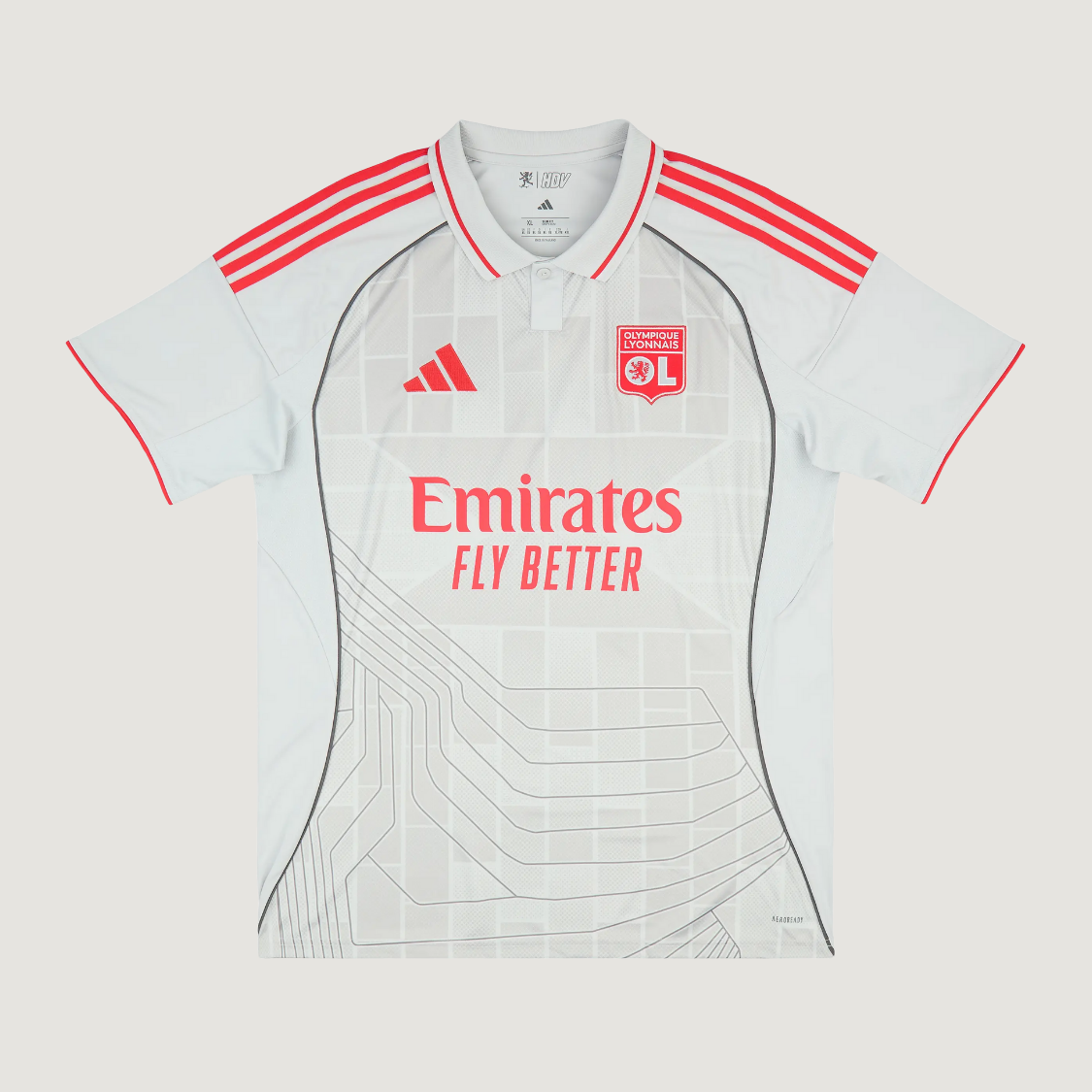 Olympique Lyonnais – Maillot Third 2025/26 – Gris, Rouge - Covred
