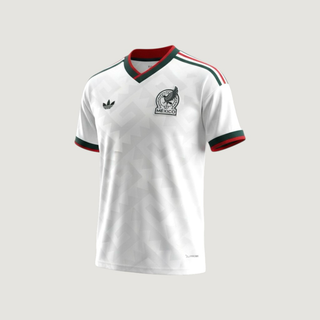 México – Camiseta Visitante Copa del Mundo 2026 – Blanco, Verde, Rojo