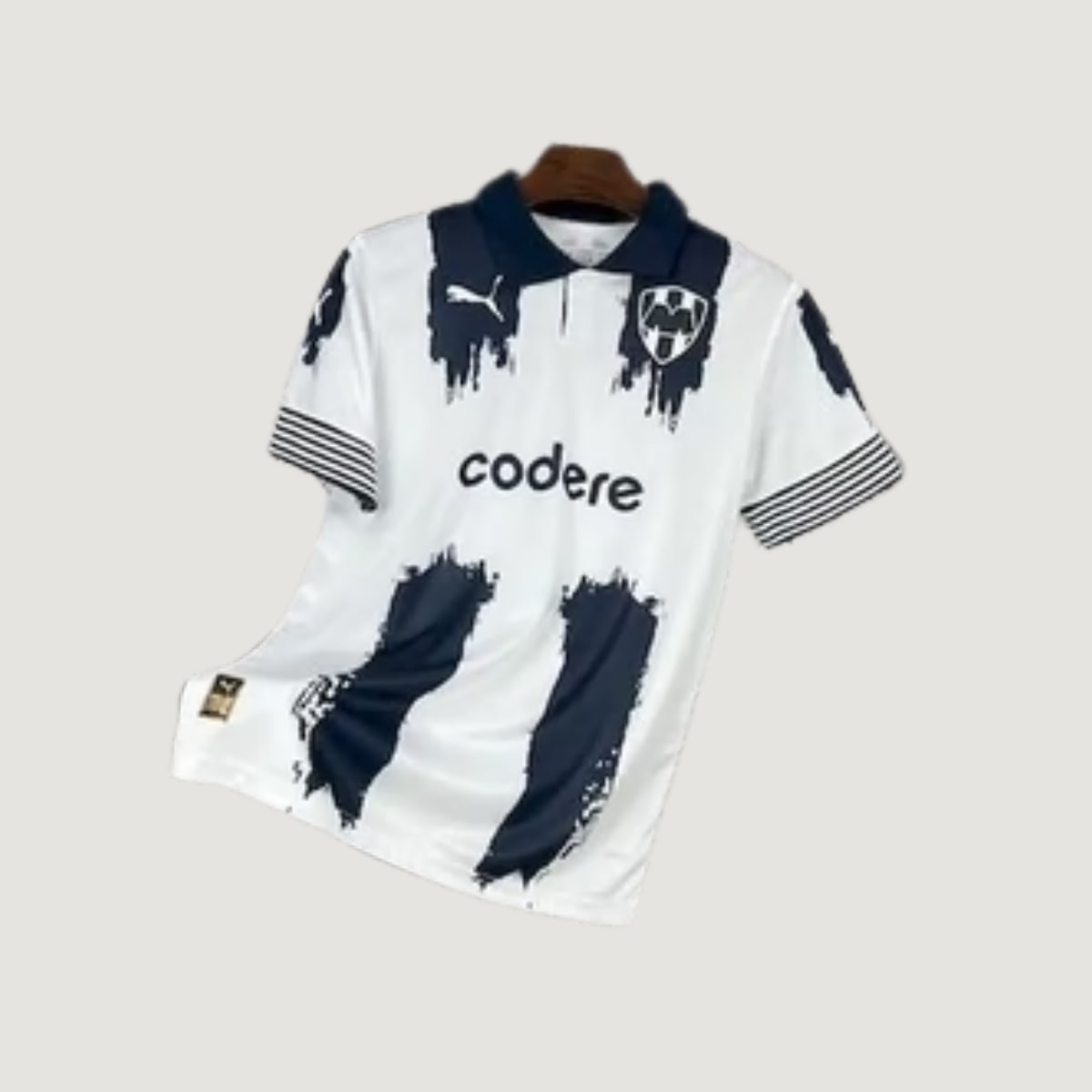 C.F. Monterrey – Maillot Extérieur 2025/26 – Blanc, Bleu Marine – vue de face