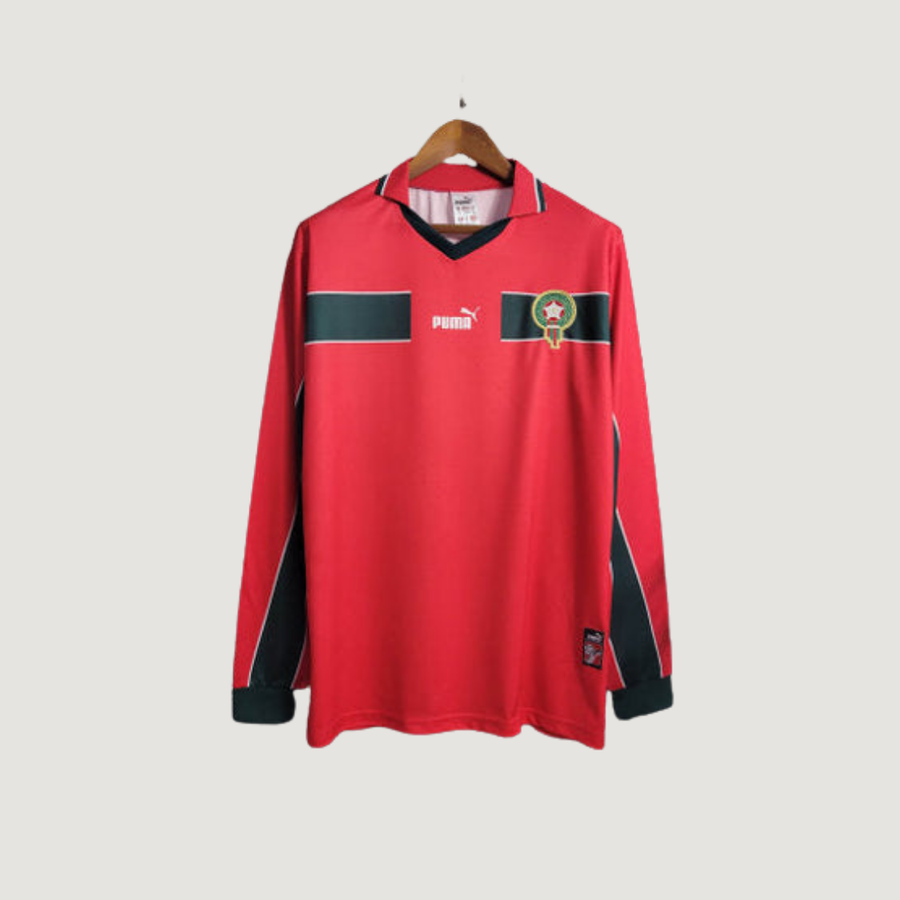 Marocco – Maglia Retro 1998 Manica Lunga – Rosso