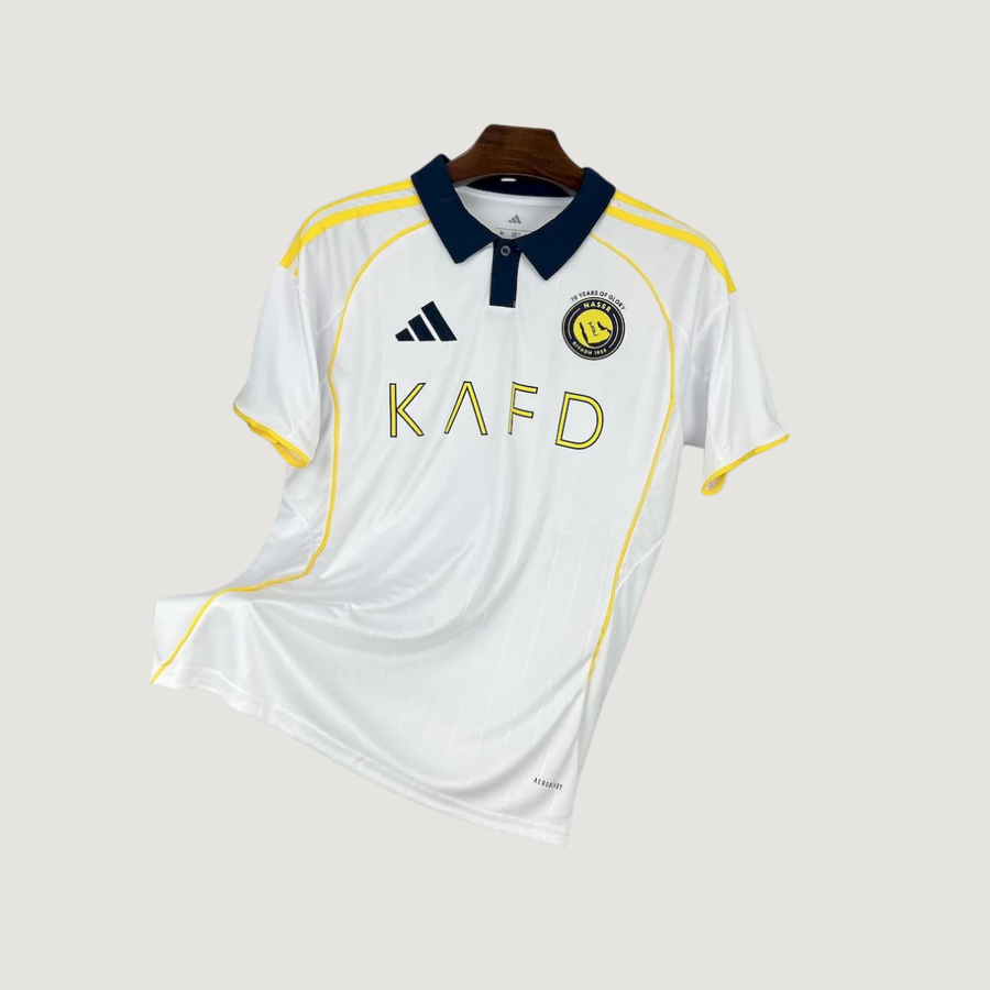 Al Nassr – Maglia Terza 2025/26 – Bianco, Giallo