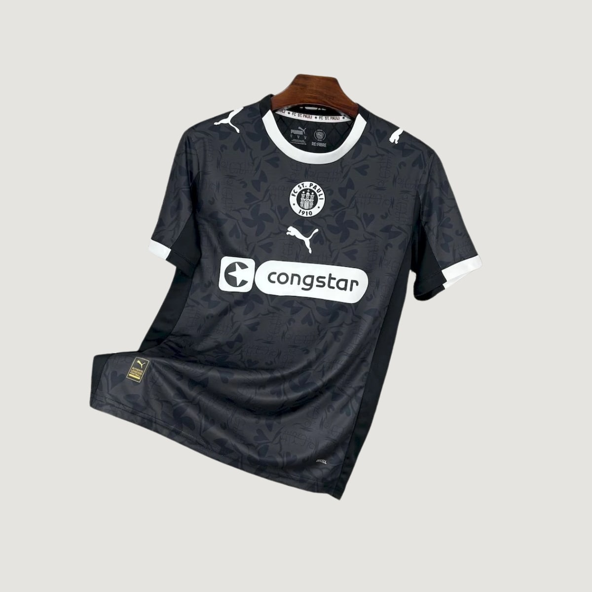 FC St. Pauli – Maillot Third 2025/26 – Noir – vue de face