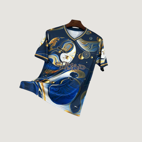 Manchester City – Maillot Concept 2025/26 – Bleu & Doré – vue de face