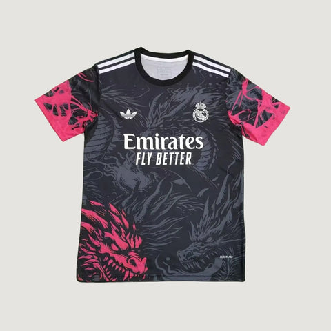Real Madrid - Maillot concept - Dragons Noir, Rouge – vue de face