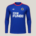Newcastle United – Maillot Rétro Domicile – Bleu, Bleu marine, Blanc