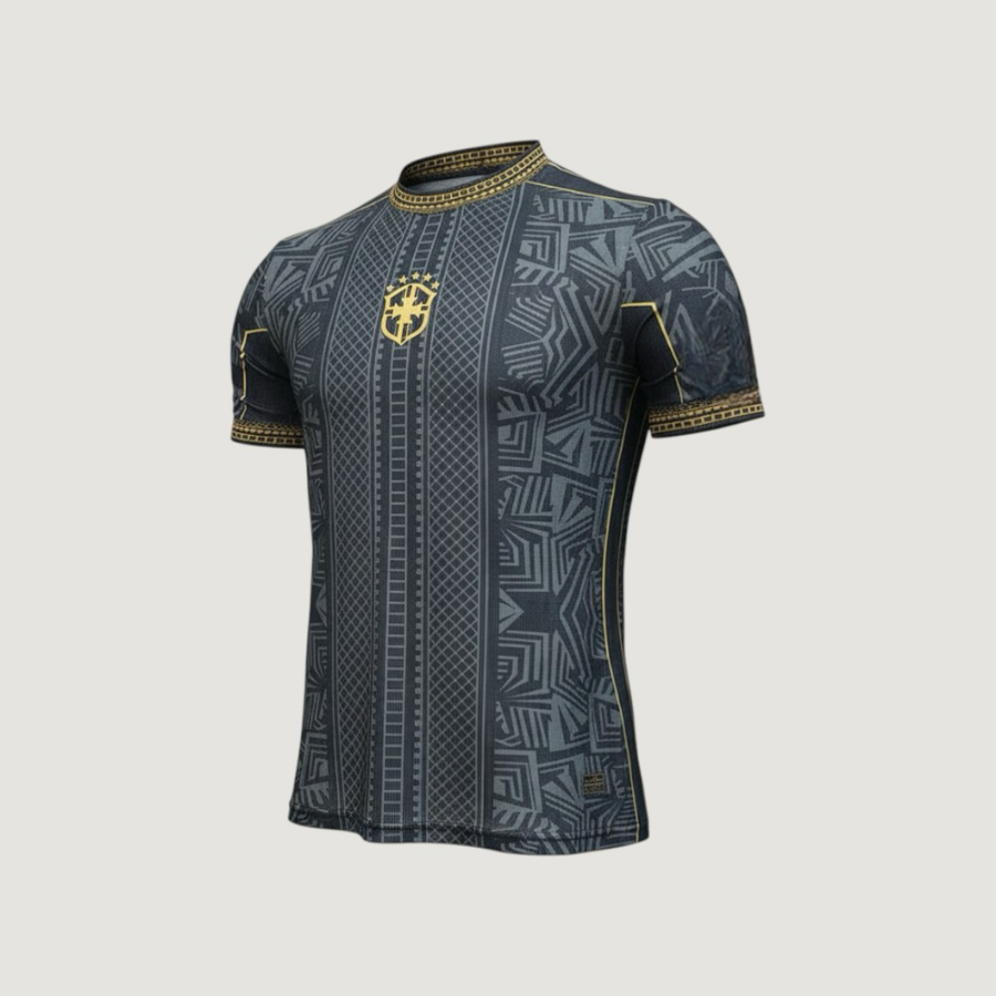 Brésil – Maillot Concept 2026 – Noir, Gris, Or - Covred
