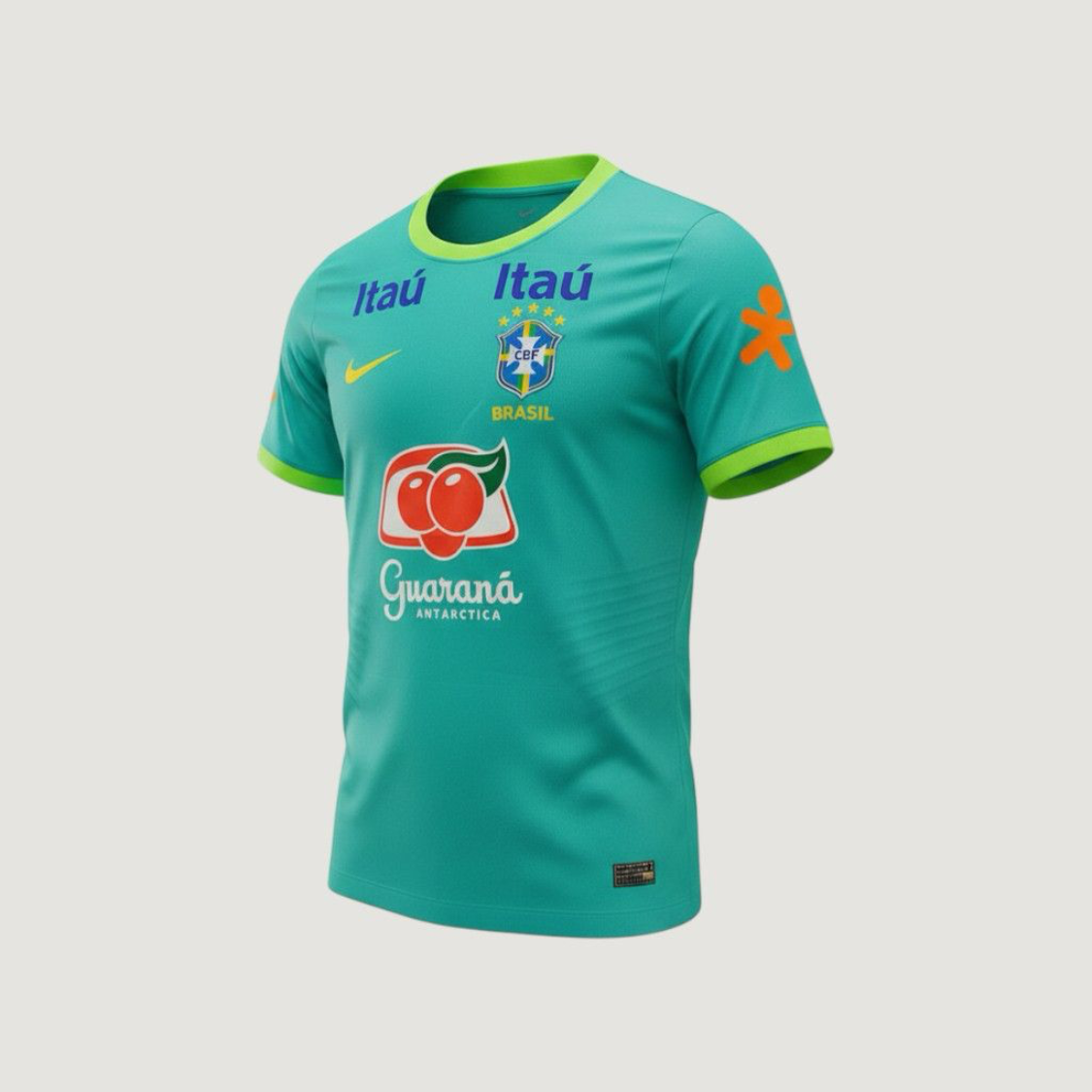 Brésil – Maillot d’Entraînement 2025/26 Homme – Vert lac, Vert clair - Covred