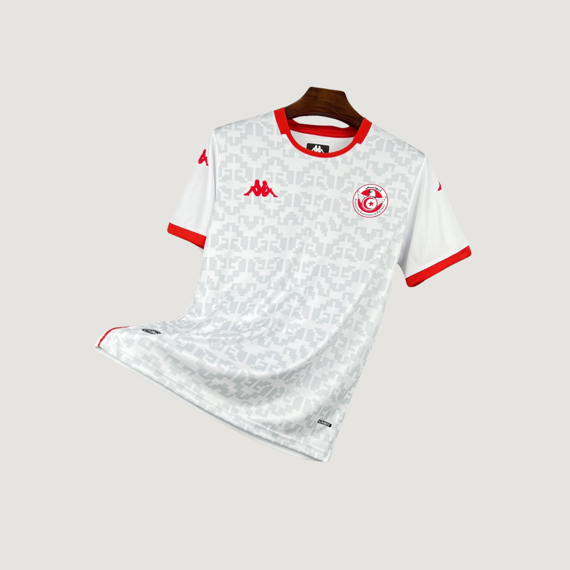 Tunisie – Maillot Extérieur Coupe du Monde 2026 – Blanc, Rouge, Gris - Covred