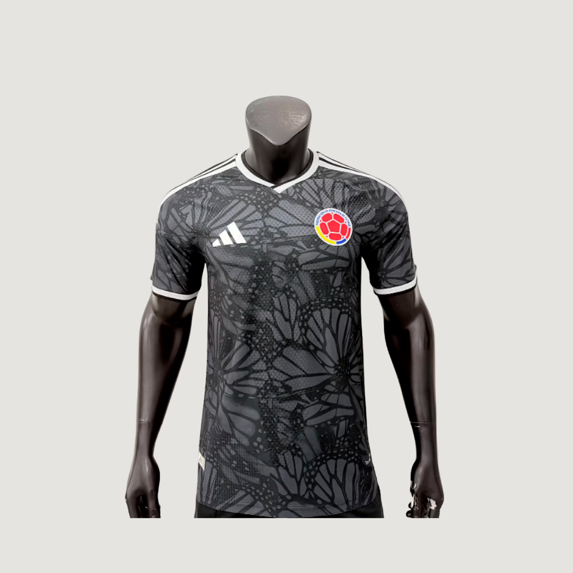 Colombie – Maillot Entraînement Player Version 2026 – Gris, Noir, Blanc - Covred