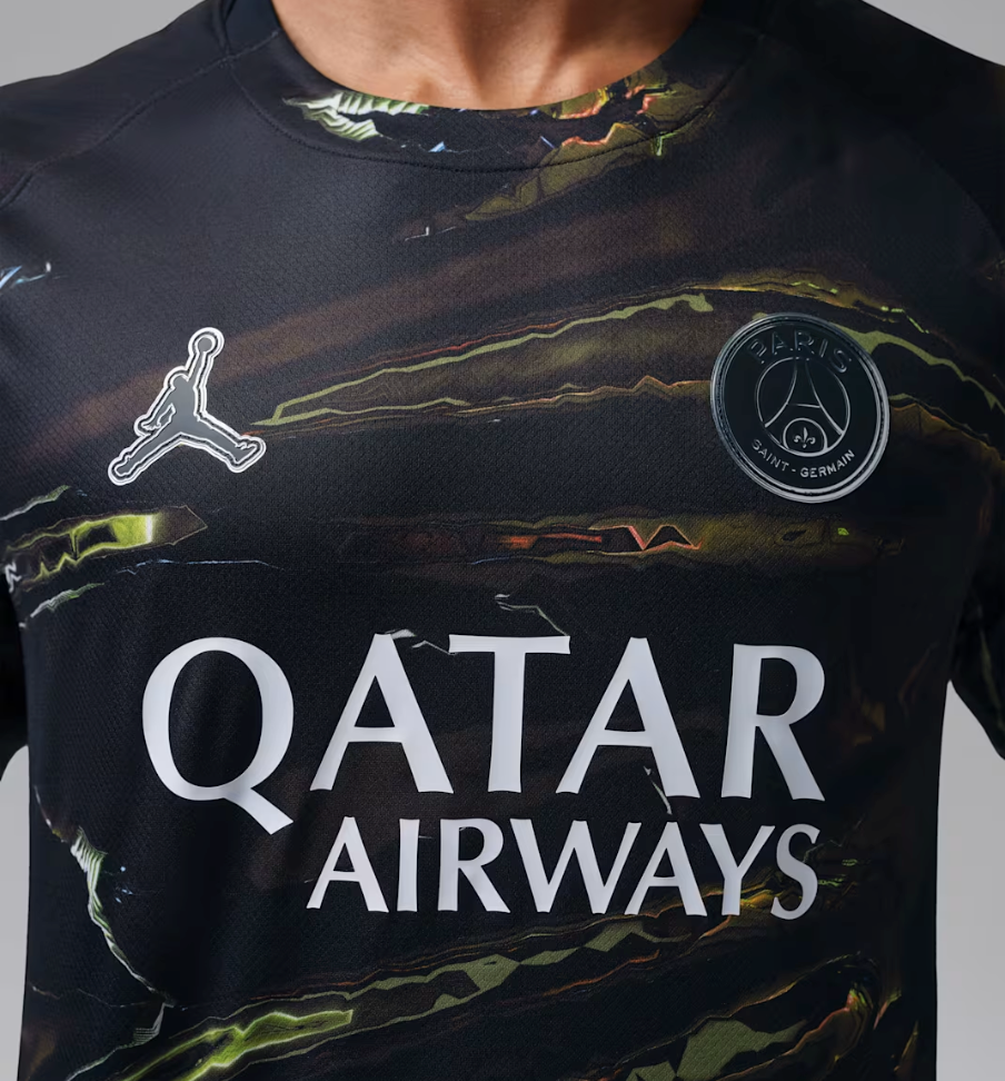 Paris Saint-Germain – Maillot Night Edition 2025/26 Manche Longue – Noir irisé multicolore