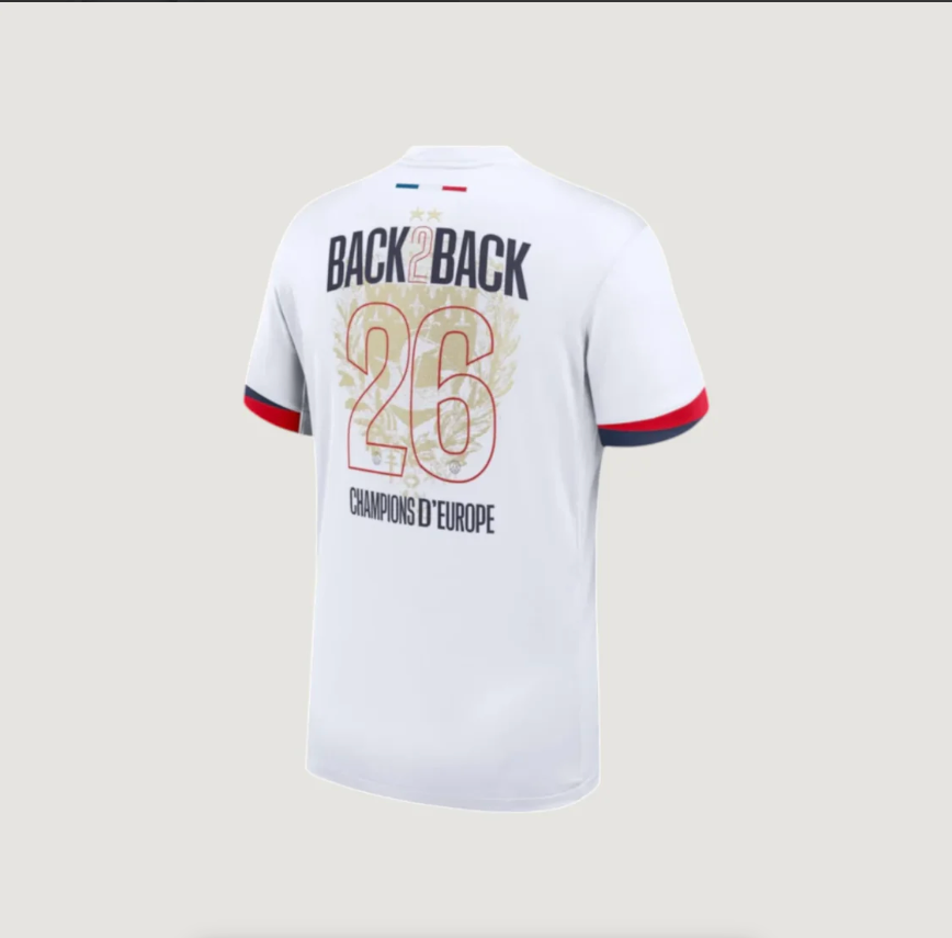 Paris Saint Germain 2 Étoiles Back To Back Extérieur LDC - 25/26 - Blanc