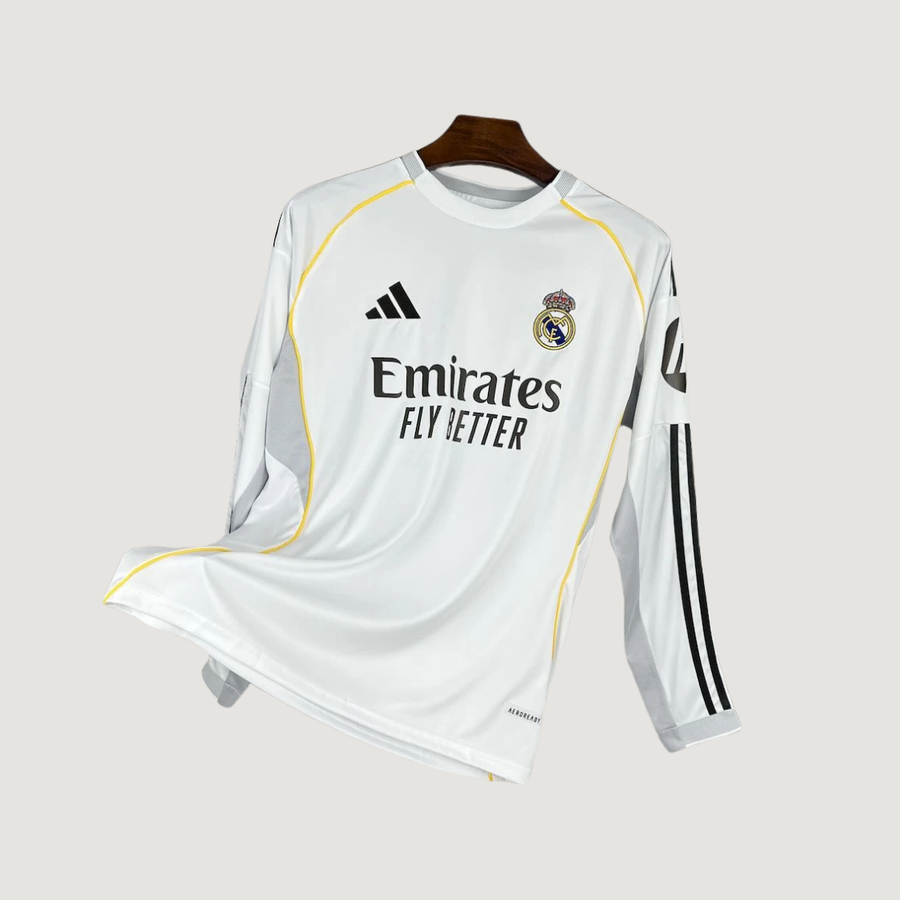 Real Madrid – Maillot Domicile 25/26 – Blanc (Manches Longues) - Covred