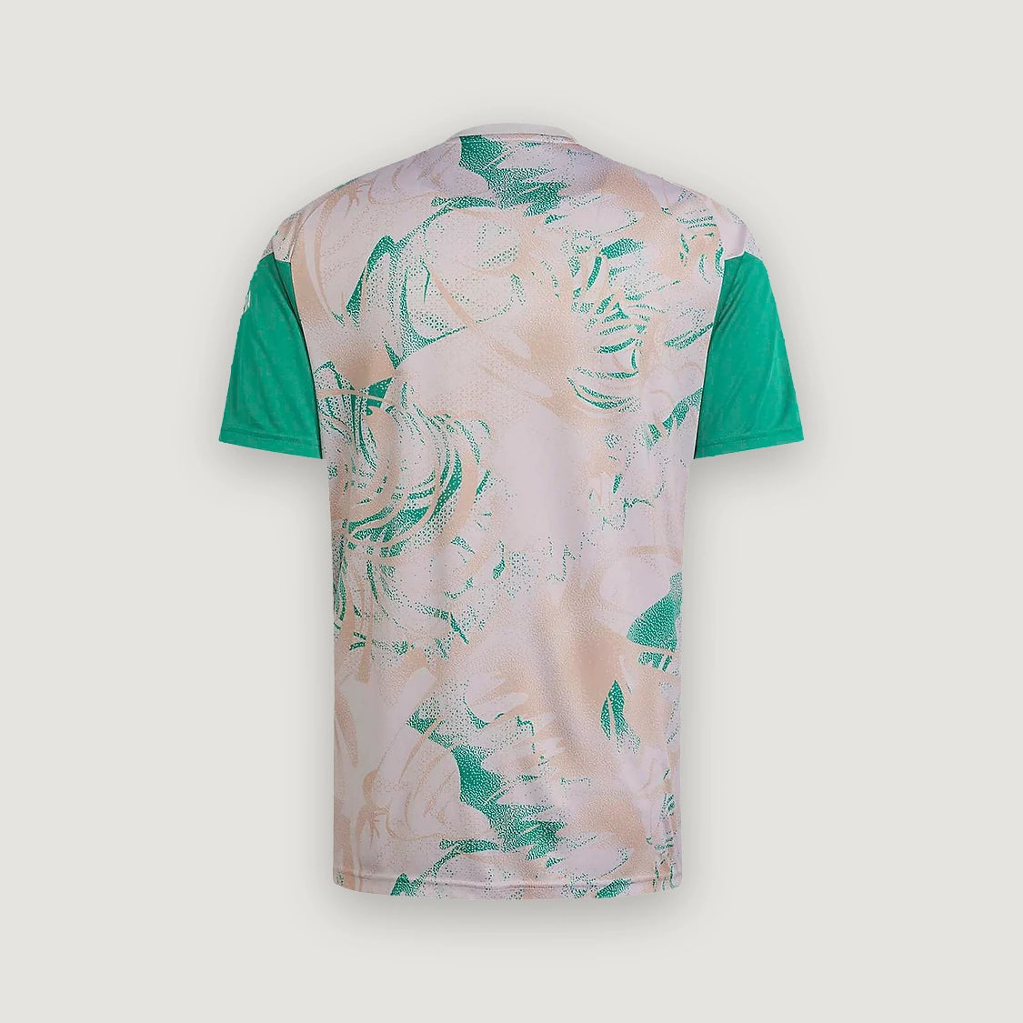 Algérie – Maillot Avant-Match Extérieur 2026 – Beige, Vert – dos