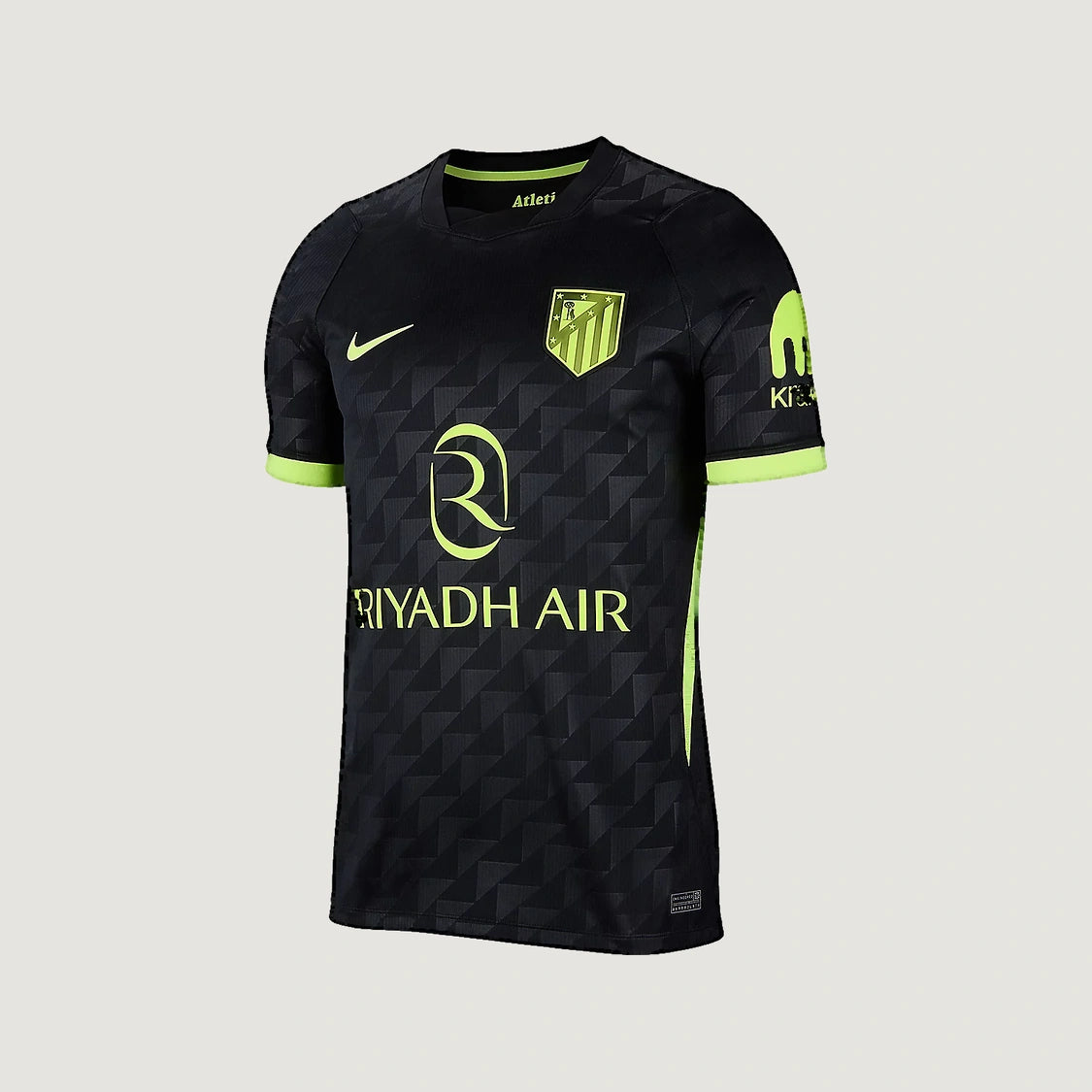 Atlético Madrid – Maillot Extérieur 2026/27 – Noir, Vert fluo – face
