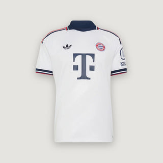 Bayern Munich – Maillot Extérieur 2026/27 – Blanc, Bleu marine