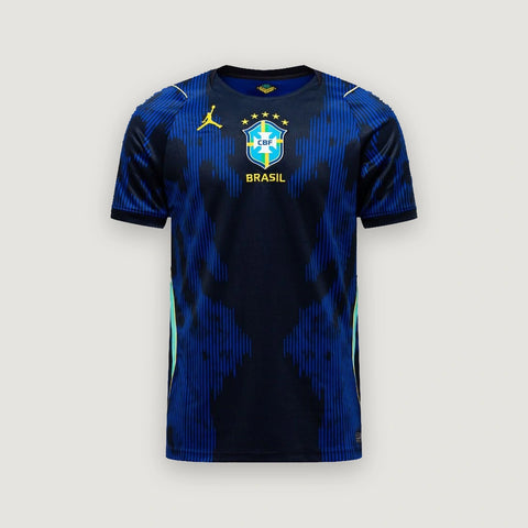 Brésil – Maillot Extérieur Coupe du Monde 2026 – Noir, Bleu, Jaune – face