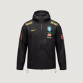 Brésil – Veste Coupe-Vent à Capuche – Noir & Jaune