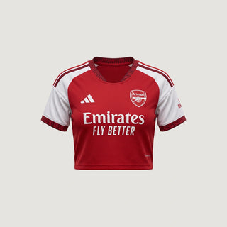 Arsenal FC – Crop Top Domicile 2026/27 – Rouge, Blanc