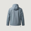 Brésil – Veste Coupe-Vent à Capuche – Gris Bleu & Vert Citron – dos