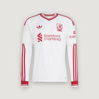 Liverpool – Maillot Extérieur Manches Longues 2026/27 – Blanc, Rouge