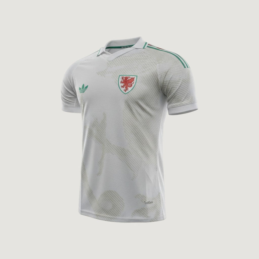 Pays de Galles – Maillot Extérieur Coupe du Monde 2026 – Blanc, Vert, Or - Covred