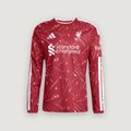 Maillot domicile Liverpool 2026/27 manches longues, bordeaux, vue de face