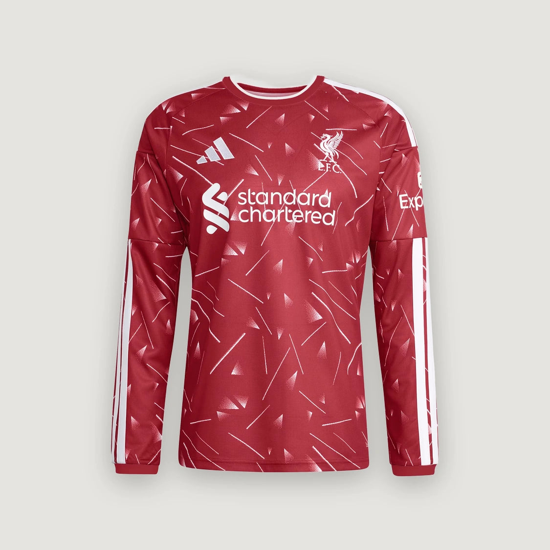 Maillot domicile Liverpool 2026/27 manches longues, bordeaux, vue de face