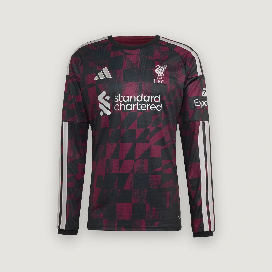 Liverpool – Maillot Third Manches Longues 2026/27 – Noir, Bordeaux – face