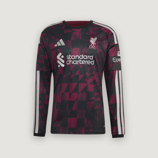 Liverpool – Maillot Third Manches Longues 2026/27 – Noir, Bordeaux