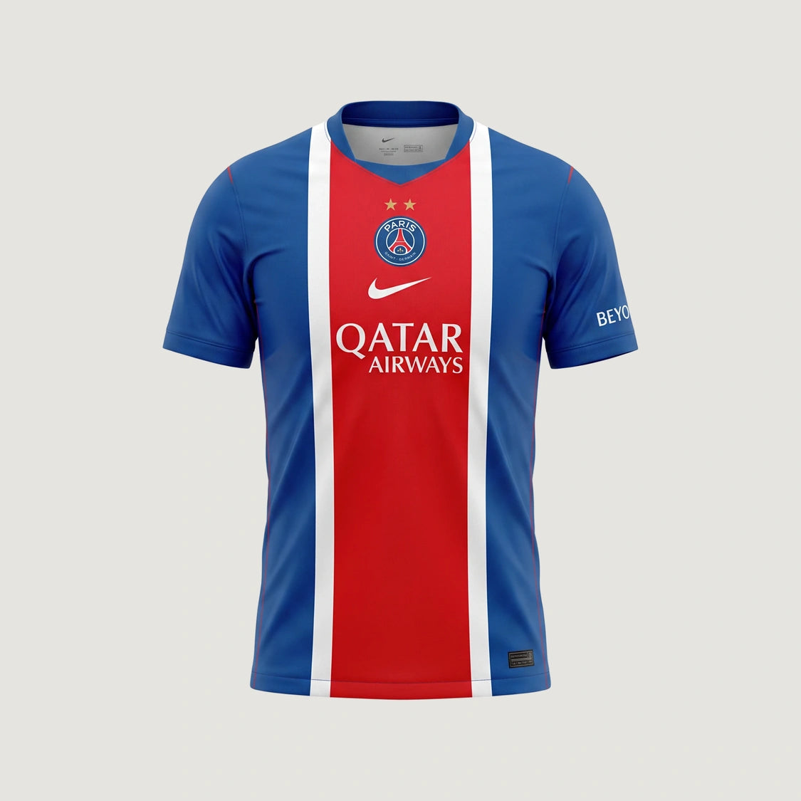 Paris Saint-Germain – Maillot Domicile 2 Étoiles 2026/27 – Bleu, Rouge, Blanc – face