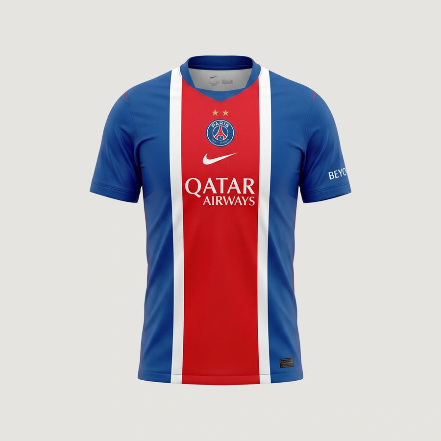 Paris Saint-Germain – Maillot Domicile 2 Étoiles 2026/27 – Bleu, Rouge, Blanc – face