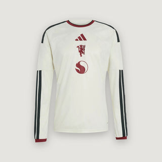 Manchester United – Maglia Terza Maniche Lunghe 2026/27 – Crema, Bordeaux