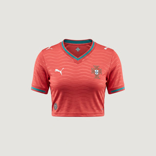 Portugal – Crop Top Domicile Coupe du Monde 2026 – Rouge, Sarcelle