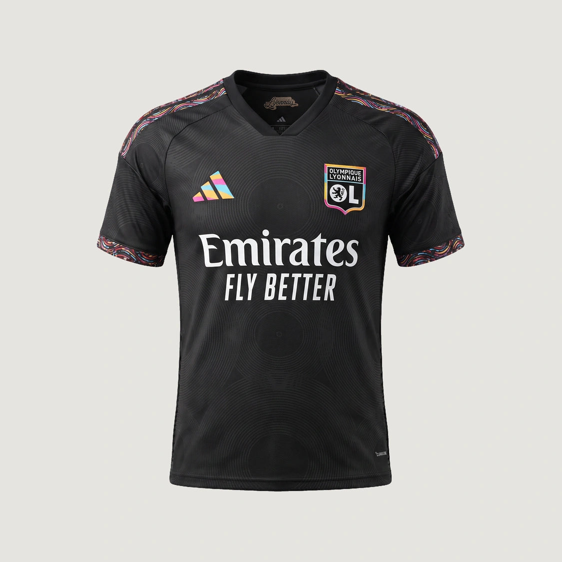 Olympique Lyonnais – Maillot Third 2026/27 – Noir, Multicolore – face