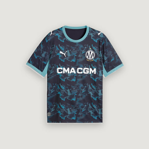 Olympique de Marseille – Maillot Extérieur 2026-27 – Marine, Bleu ciel – face