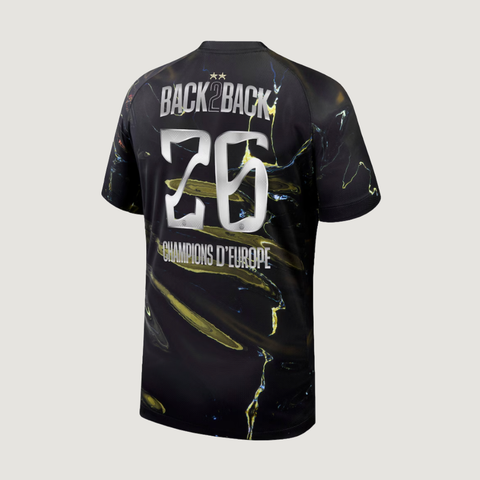 Paris Saint Germain - 2 Étoiles Back To Back Extérieur LDC - 25/26 - Noir irisé multicolore – dos