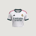 Real Madrid – Crop Top Domicile 2026/27 – Blanc, Vert sapin, Rose – face