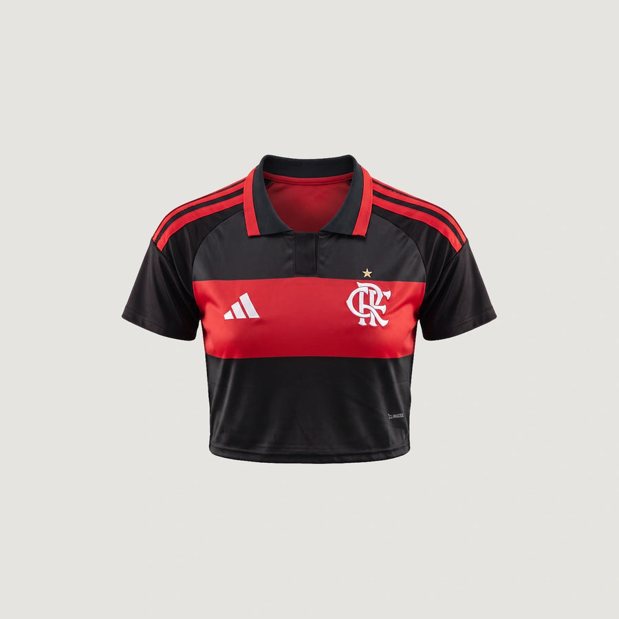 Flamengo – Crop Top Domicile 2026/27 – Rouge, Noir – face
