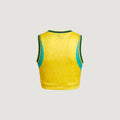 Brésil – Crop Top Domicile 2026 – Jaune, Vert – dos
