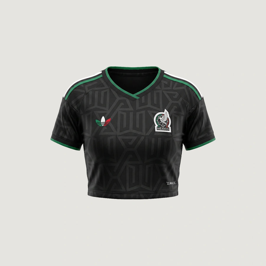 Mexique – Crop Top Third 2026 – Noir, Vert, Rouge – face