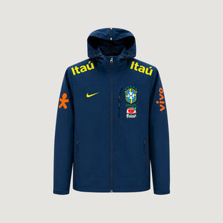 Brésil – Veste Coupe-Vent à Capuche – Marineblau